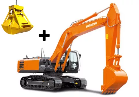 Гусеничный экскаватор Hitachi ZX330 5G с грейфером